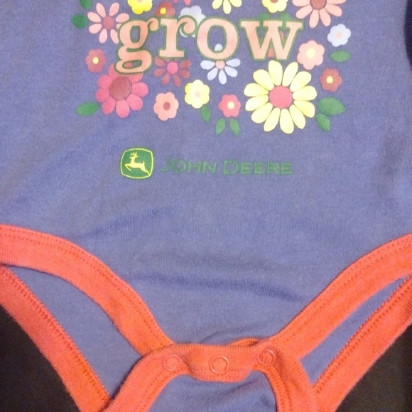 John Deere Purple and Pink Bodysuit with Floral Design​​ - Picture 4 of 4